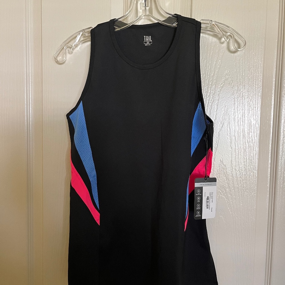 Tail Black Racerback Tank Medium